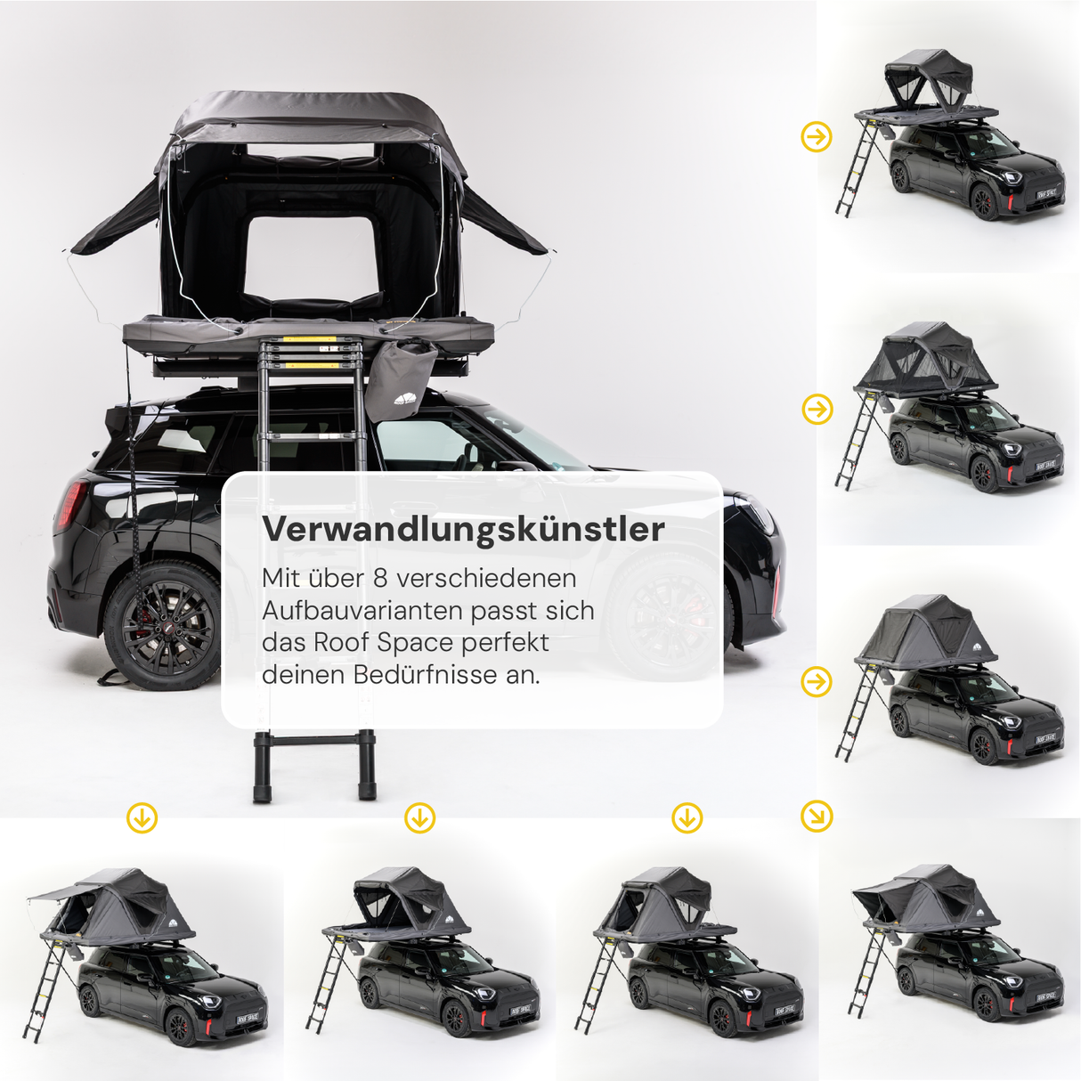Roof Space 2 Hartschalen Dachzelt 67kg