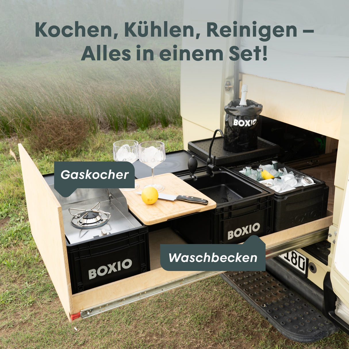 BOXIO KITCHEN LITE I Mobile I kompakte Outdoor-Küche