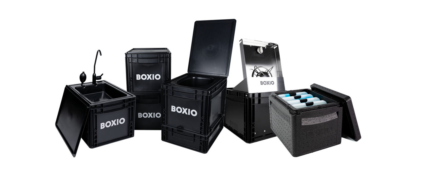 BOXIO COOK - Kocher in Eurobox 1,5kw inkl Windschutz