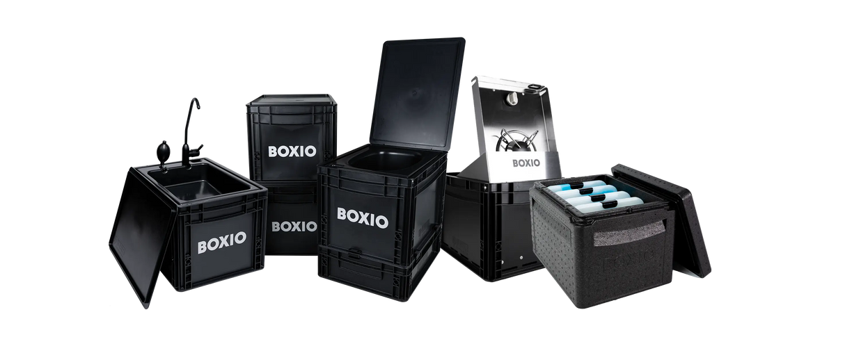 BOXIO COOK - Kocher in Eurobox 1,5kw inkl Windschutz BOXIO
