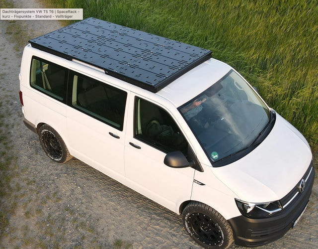 Dachträger SpaceRack VW T5/T6 T6.1 SWB/kurz Vollträger Pro Extended geschlossen modular begehbar Rolling Space