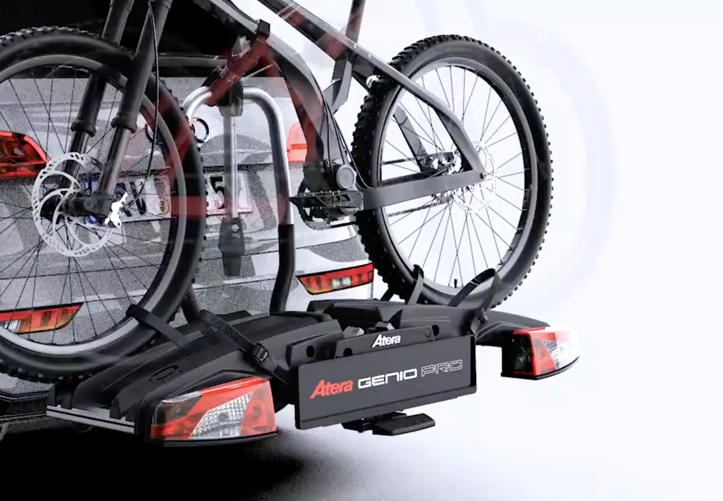 2er Fahrradträger für Anhängerkupplung abklappbar Atera Genio 60KG