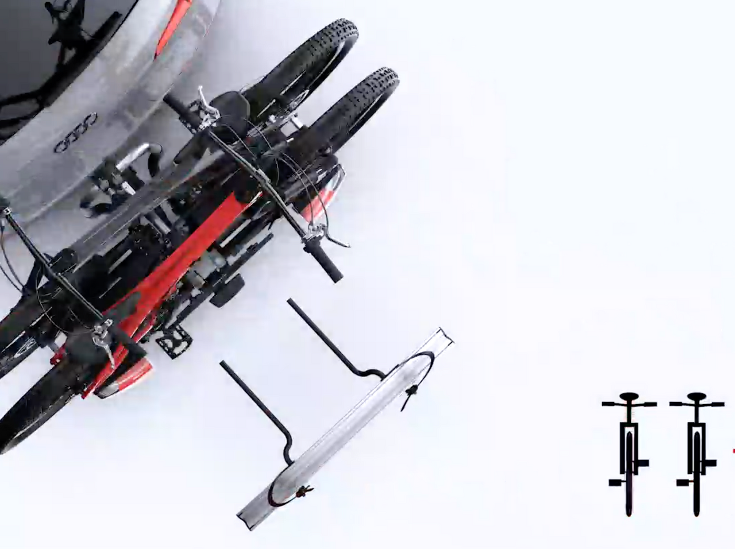 2er Fahrradträger für Anhängerkupplung abklappbar Atera Genio 60KG