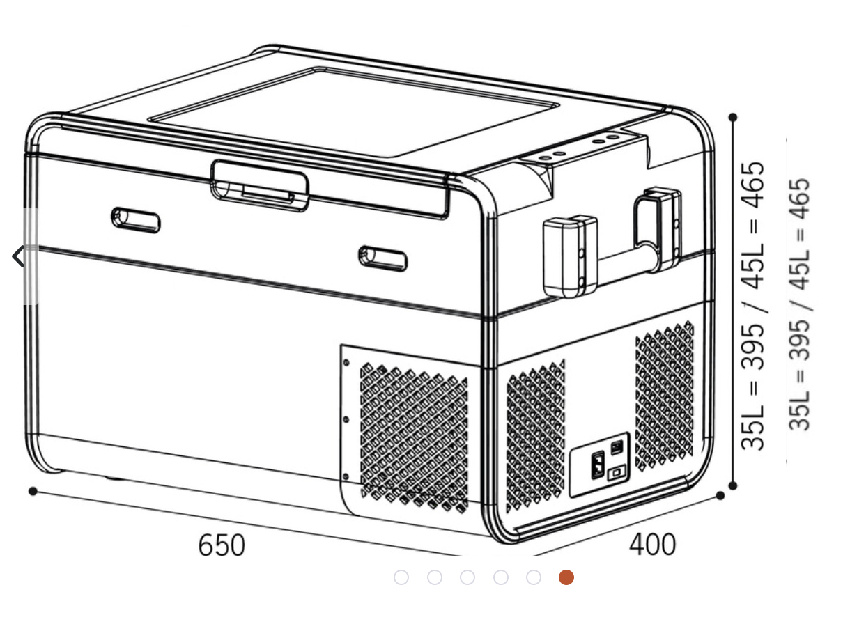 Kompressor Kühlbox 45Liter Carbest PowerCooler 65x40x46,5 Reimo