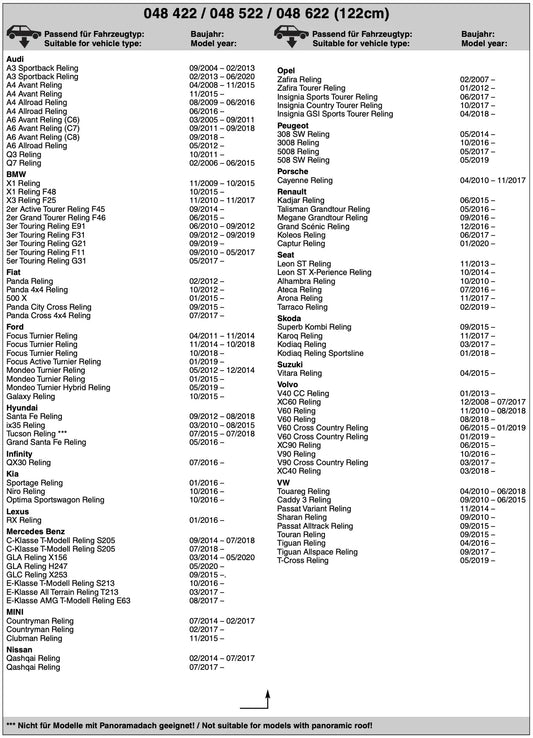 Querträger zur Miete von Atera für aufliegende Dachreling - Signo RTD 122 Atera