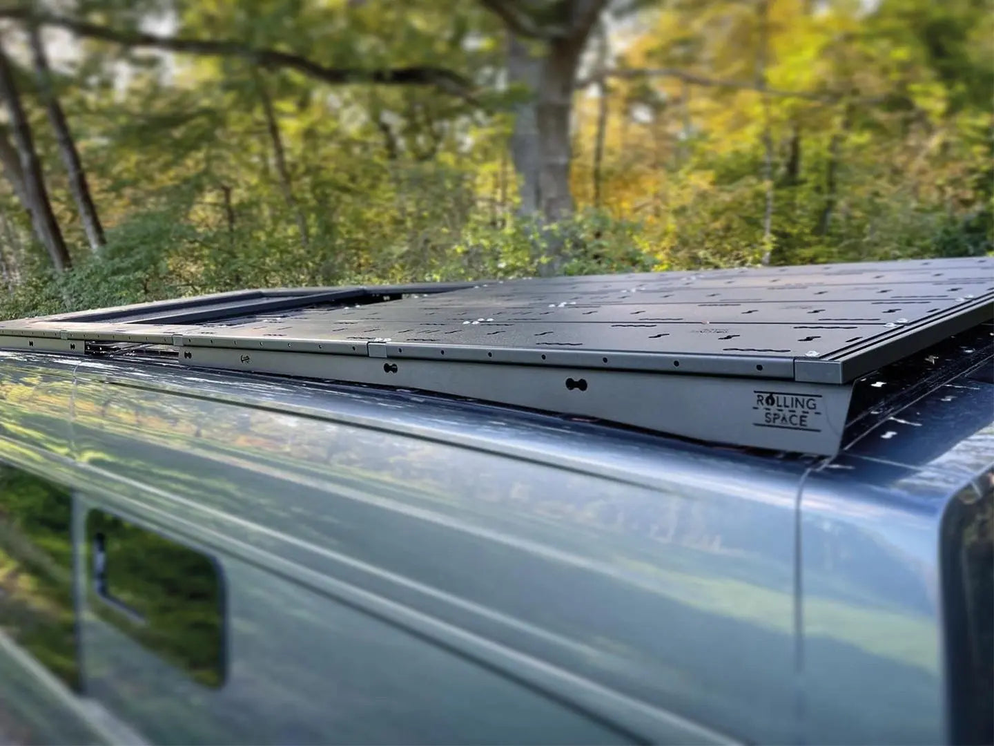 Dachträger SpaceRack MAN TGE ( VW Crafter | 6m Fahrzeuglänge | Vollträger Extended Rolling Space - geschlossen begehbar modular Rolling Space