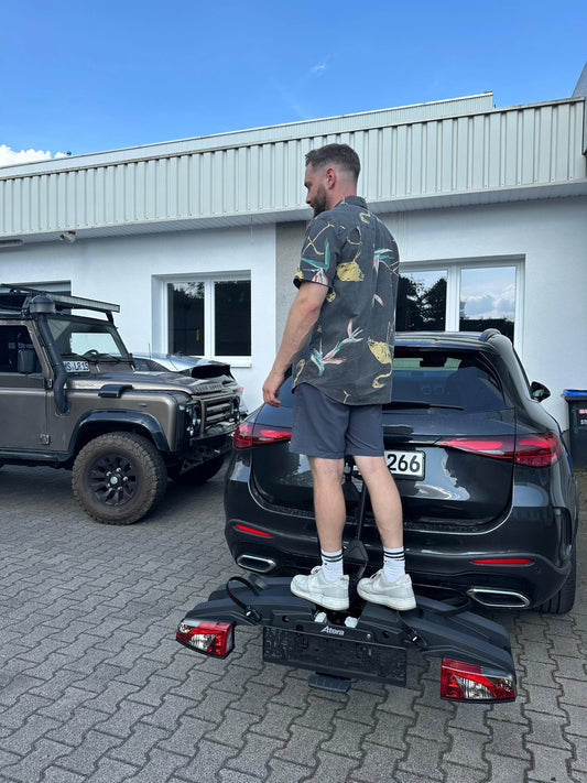 Atera GENIO PRO ADVANCED Fahrradträger AHK abklappbar 2-ER 022785 black Edition Bus, Transporter etc Atera