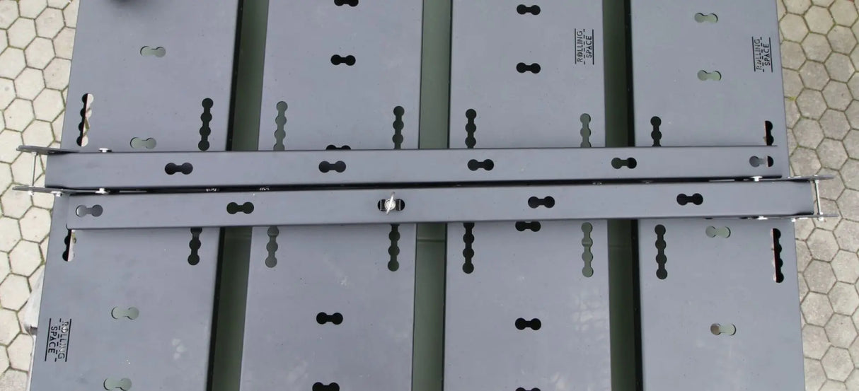 Hängemattenhalter für Dachträger - passt für Rolling Space, Rhino Rack, Frontrunner, SpaceMock, Nuten profil N8, Nutenschiene und andere Rolling Space