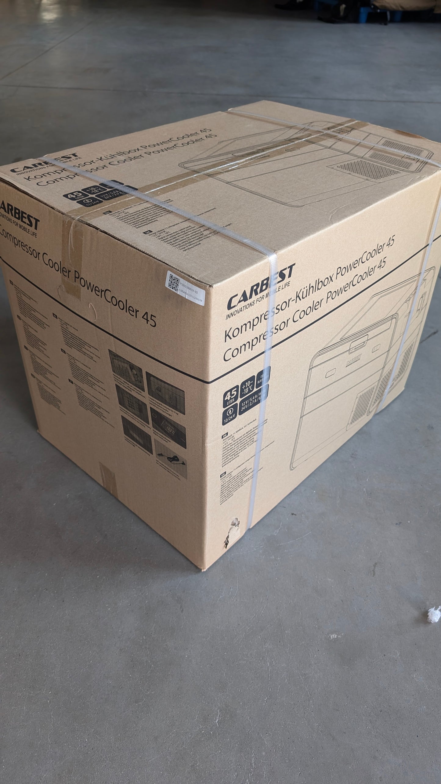 Kompressor Kühlbox 45Liter Carbest PowerCooler 65x40x46,5 Reimo