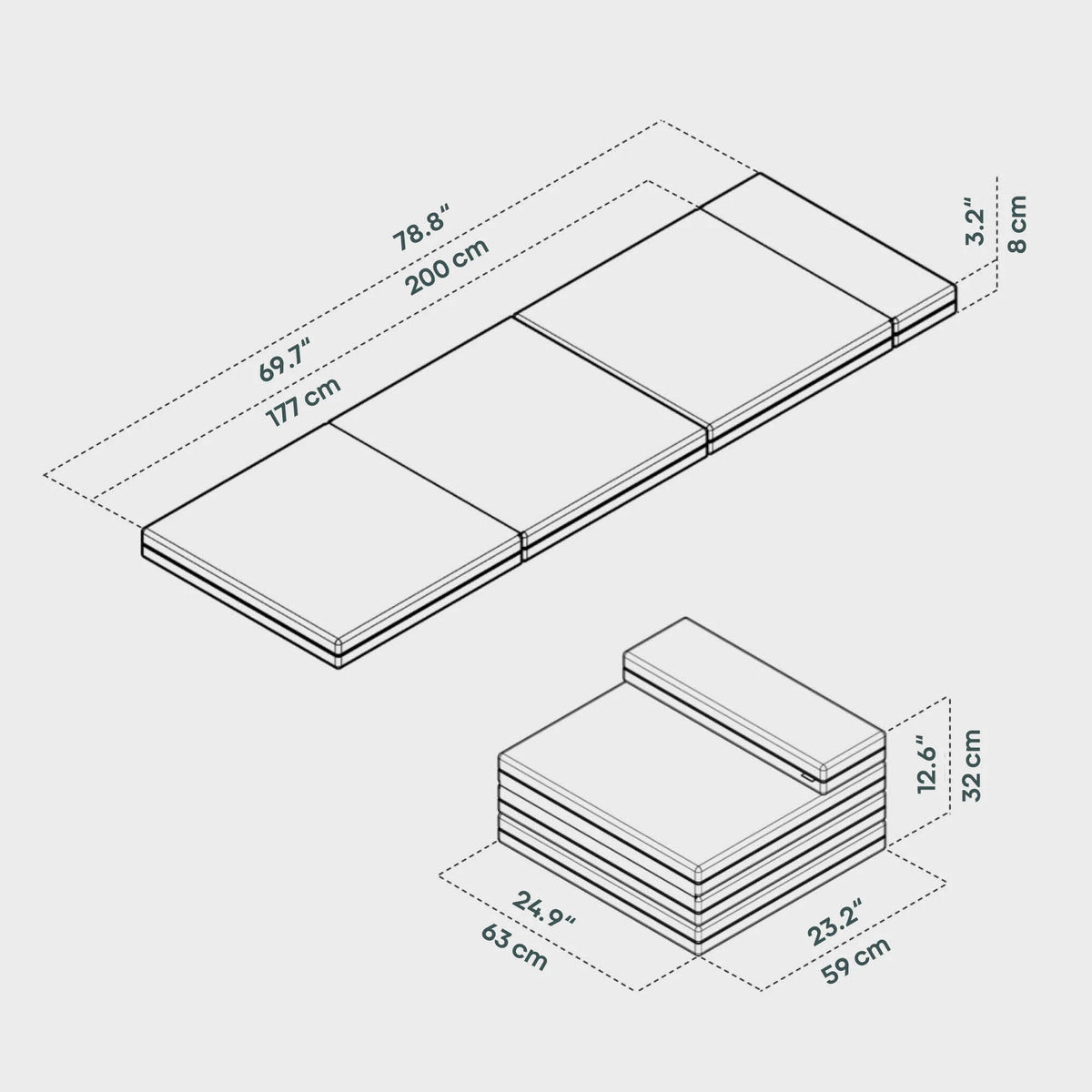 Boxio Rack Sleep Klappmatratze