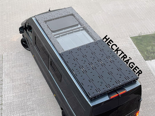 Dachträgersystem MAN TGE / VW Crafter ab 2017 | SpaceRack L4 - Nein - Heckträger - Basic Rolling-Space