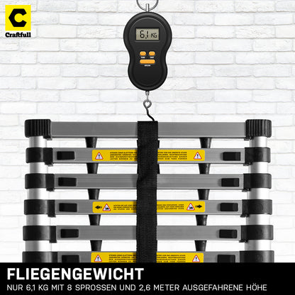 Teleskopleiter - 2.6m Rolling-Space