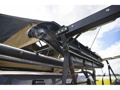 Duschzelt Umkleide mit Regenhaube Vickywood Schwarz Rolling-Space