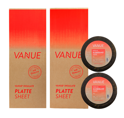 VANUE® SET selbstklebende Dämmung 10m² mit Klebeband