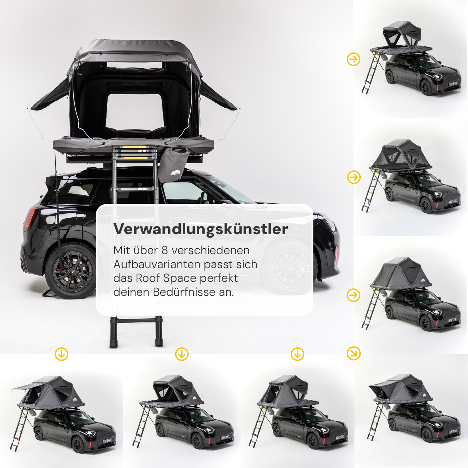 Roof Space 2 Hartschalen Dachzelt 67kg