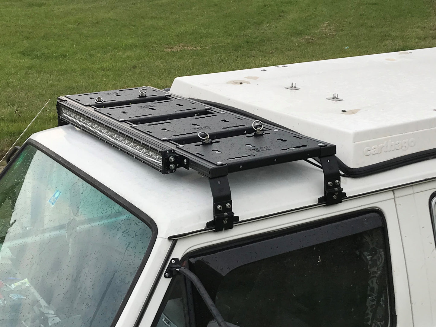 VW T3 Dachträger vor Aufstelldach / Funkbrücke - SpaceRack modular | ultraflach | robust Rolling-Space