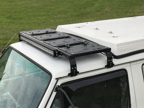 VW T3 Dachträger vor Aufstelldach / Funkbrücke - SpaceRack modular | ultraflach | robust Rolling-Space