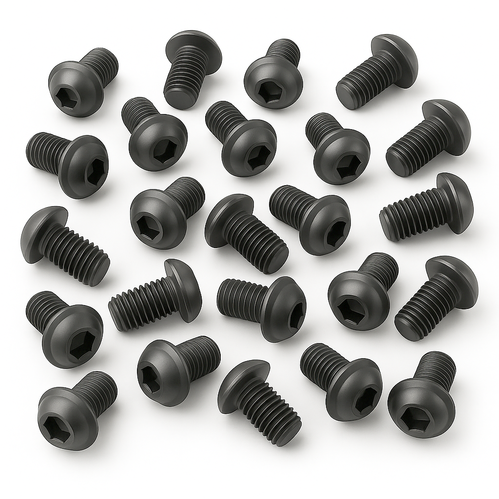 Linsenkopfschraube M8 x 12 mm schwarz | BLACK EDITION | 20 Stück Rolling-Space