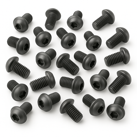 Linsenkopfschraube M8 x 12 mm schwarz | BLACK EDITION | 20 Stück Rolling-Space