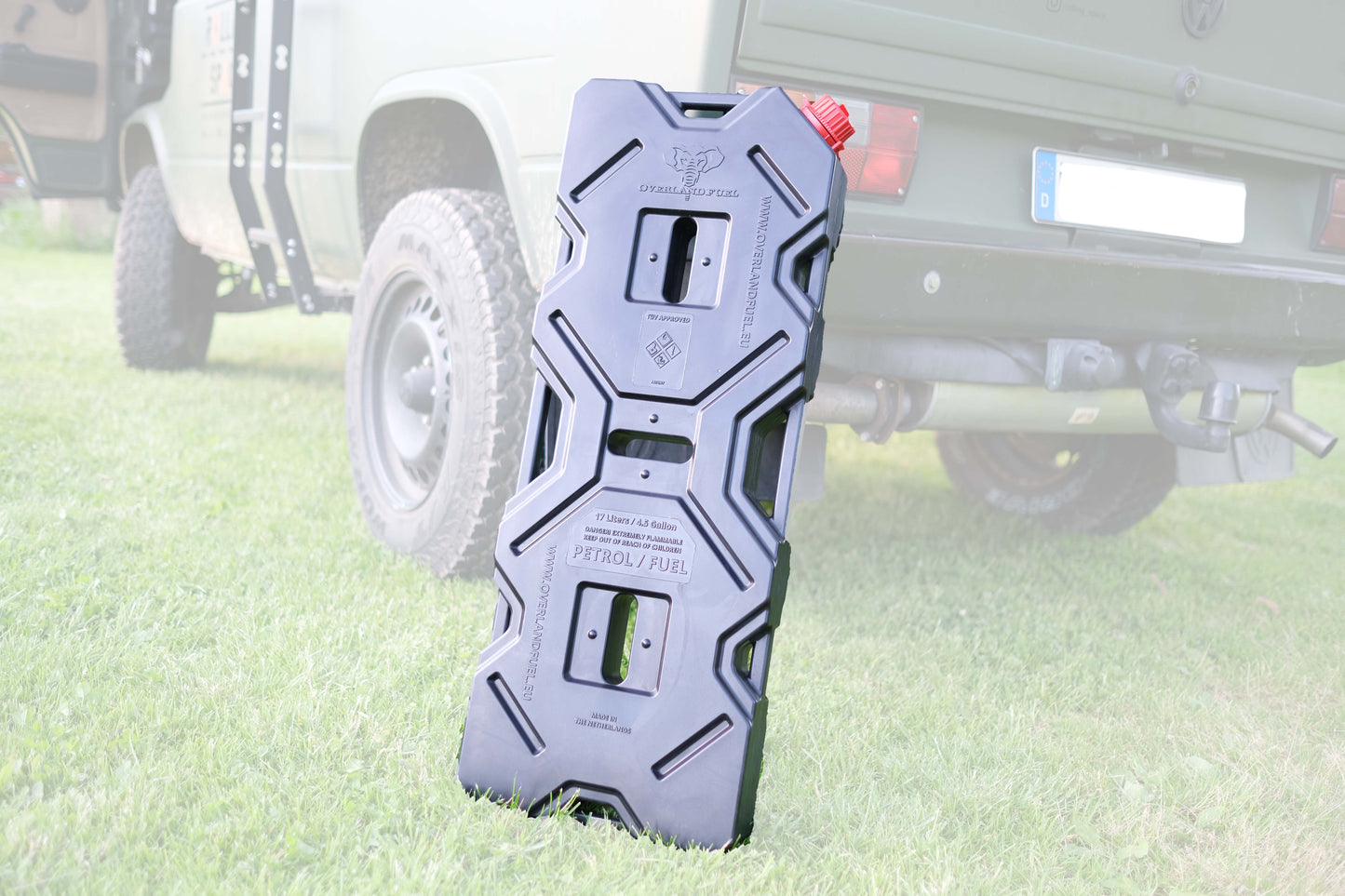 Benzin/Dieselkanister Overland 17L schwarz Rolling-Space
