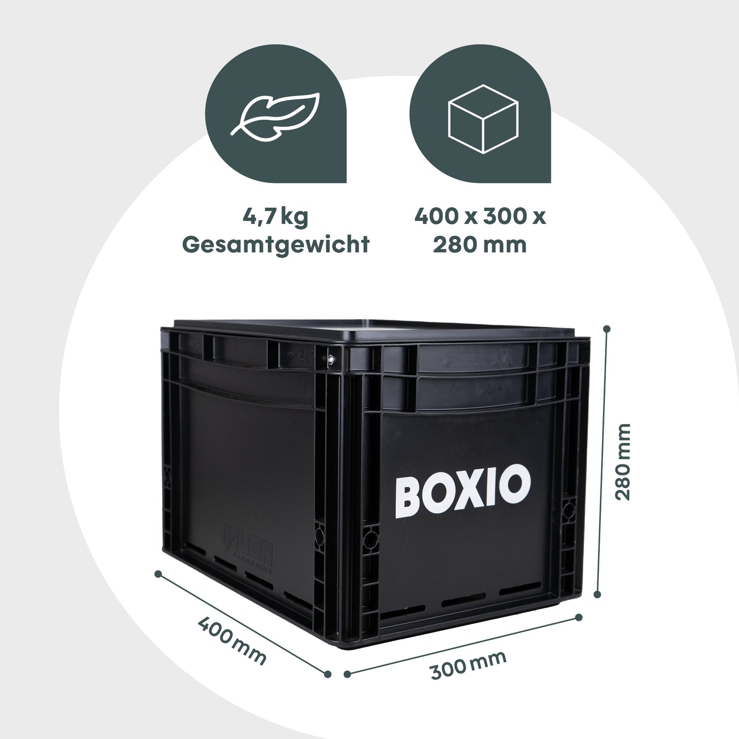 BOXIO COOK - Kocher in Eurobox 1,5kw inkl Windschutz