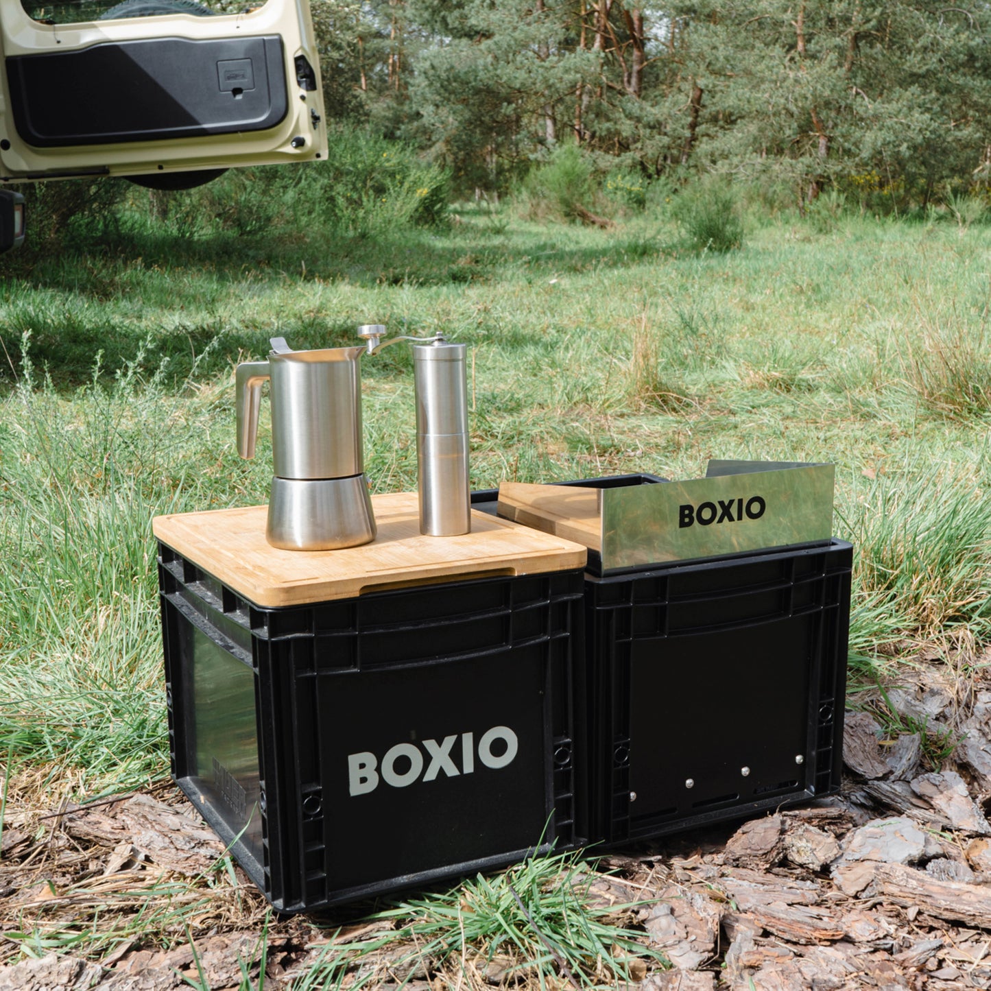 BOXIO COOK - Kocher in Eurobox 1,5kw inkl Windschutz