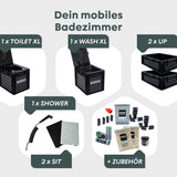 BOXIO SANITARY XL | Mobiles Badezimmer mit extra Komfort
