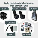 BOXIO SANITARY PLUS XL | Mobiles Badezimmer mit TENT