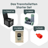 BOXIO TOILET XL PLUS | Trockentrenntoilette mit Starter-Set