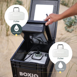 BOXIO WASH XL Max+ I XL-Campingwaschbecken mit Wasserfilter