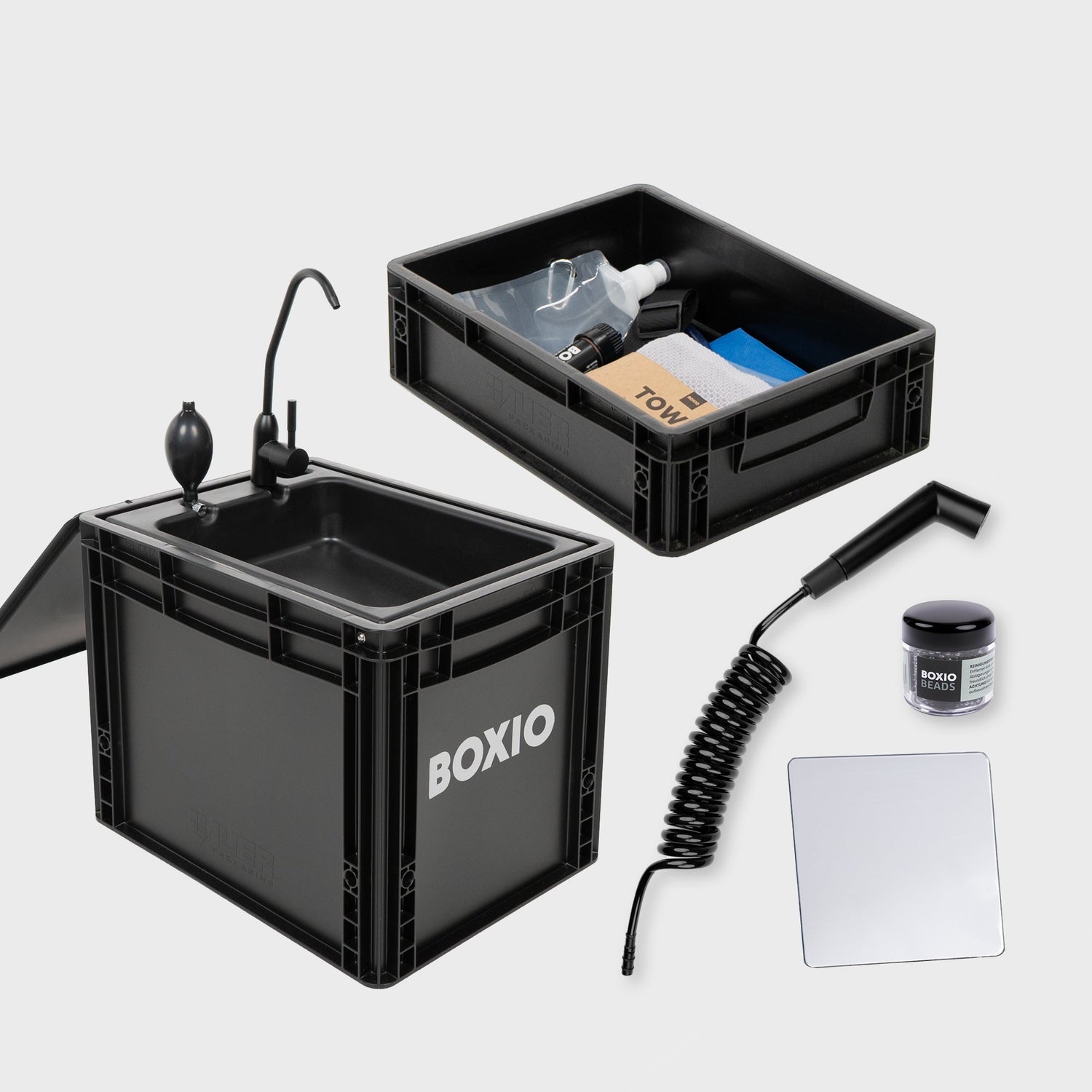 BOXIO WASH XL Max+ I XL-Campingwaschbecken mit Wasserfilter