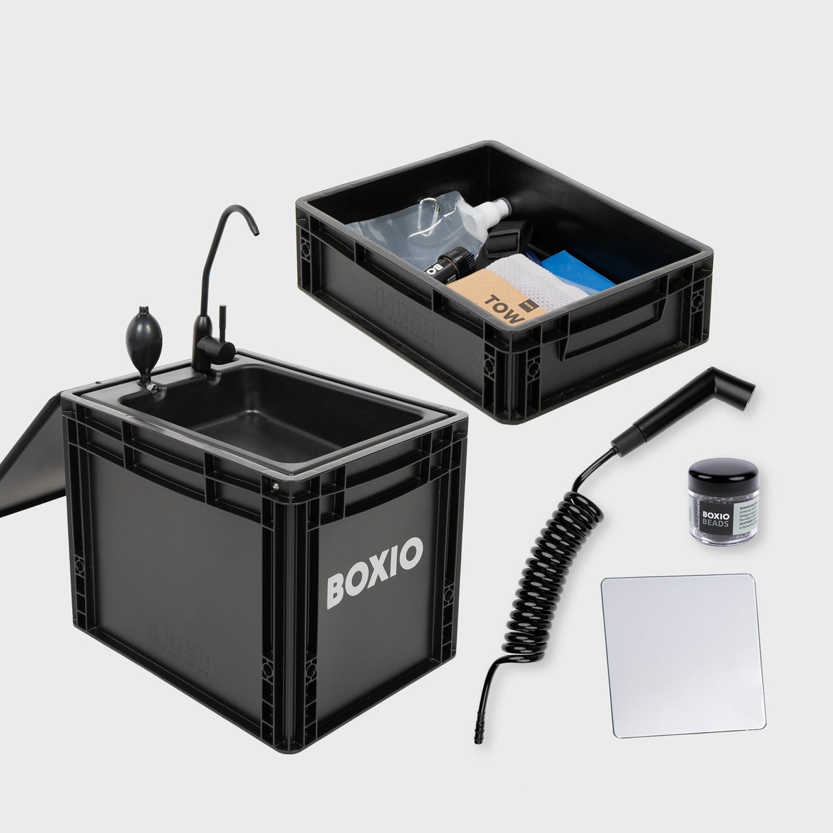 BOXIO WASH XL Max+ I XL-Campingwaschbecken mit Wasserfilter