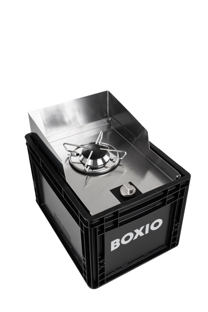 BOXIO COOK - Kocher in Eurobox 1,5kw inkl Windschutz