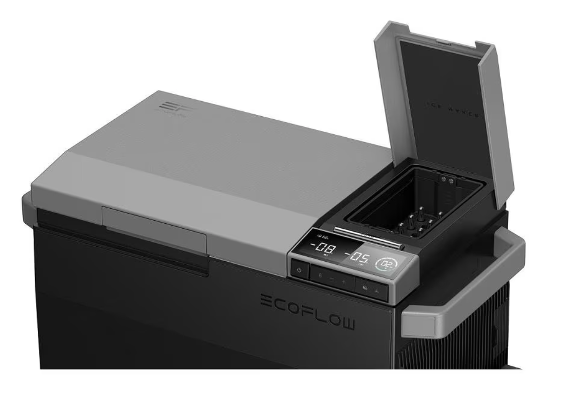 Gebrauchte Ecoflow Glacier Kompressor-Kühlbox inkl Zusatzakku, 12/24/230V, Solar 38L Eiswürfel, zwei Zonen, autark, USB-C, Battery 298wh