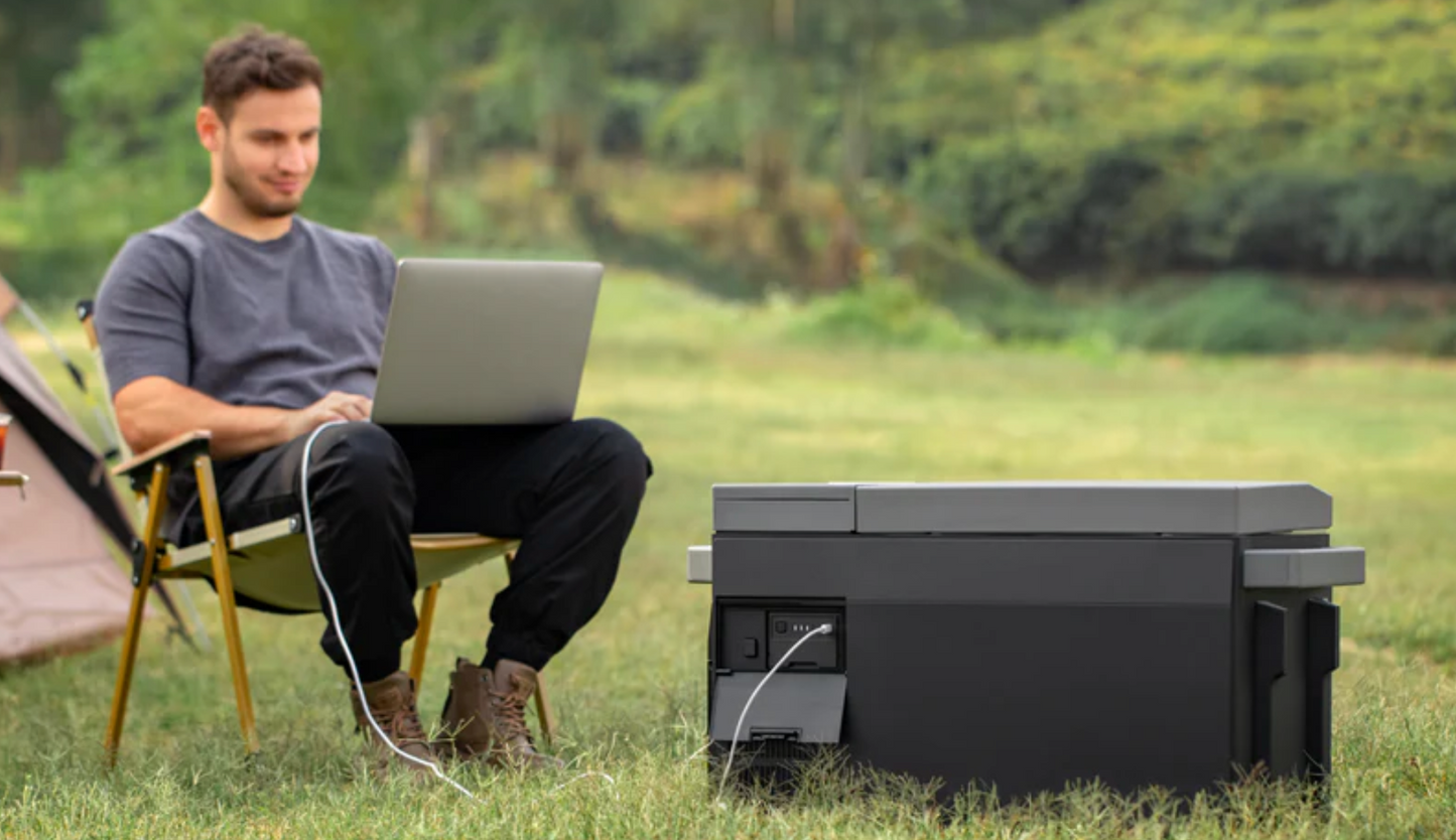 Gebrauchte Ecoflow Glacier Kompressor-Kühlbox inkl Zusatzakku, 12/24/230V, Solar 38L Eiswürfel, zwei Zonen, autark, USB-C, Battery 298wh