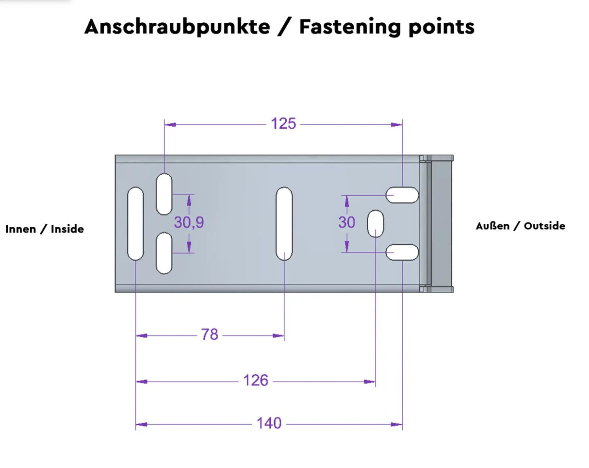 Hängemattenhalter für Dachträger - passt für Rolling Space, Rhino Rack, Frontrunner, SpaceMock, Nuten profil N8, Nutenschiene und andere Rolling Space