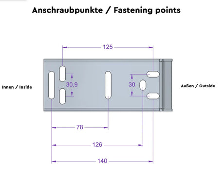 Hängemattenhalter für Dachträger - passt für Rolling Space, Rhino Rack, Frontrunner, SpaceMock, Nuten profil N8, Nutenschiene und andere Rolling Space
