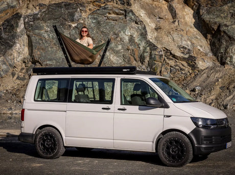Dachträger SpaceRack VW T5/T6 T6.1 SWB/kurz Vollträger Pro Extended geschlossen modular begehbar Rolling Space