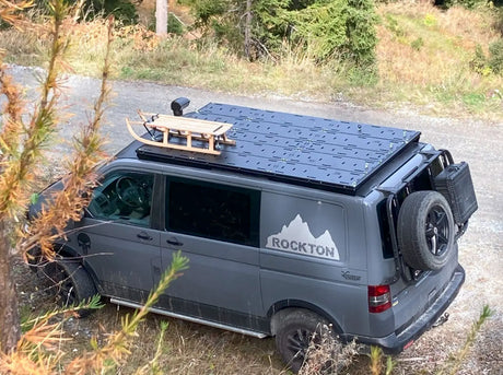 Dachträger SpaceRack VW T5/T6 T6.1 SWB/kurz Vollträger Pro Extended geschlossen modular begehbar Rolling Space