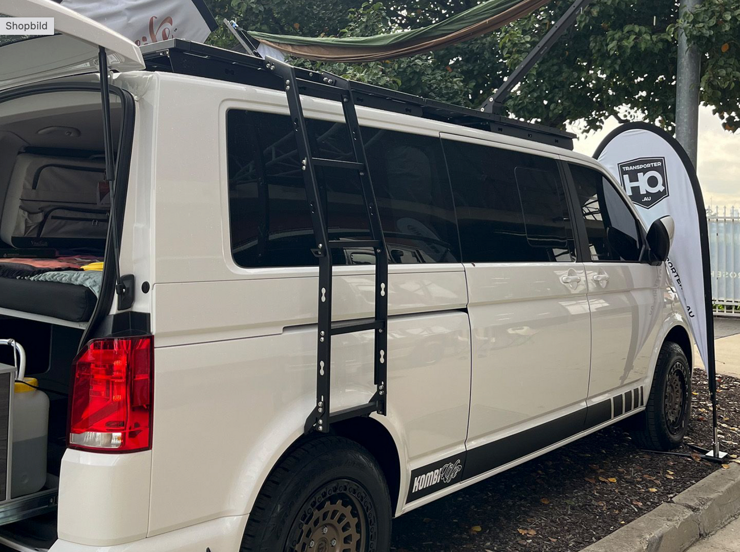 VW T5 T6 T6.1 Seitenleiter für Rolling Space Dachträger ohne Bohren