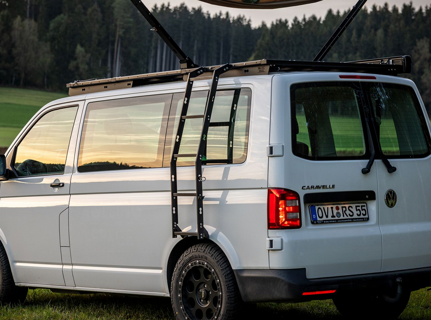 VW T5 T6 T6.1 Seitenleiter für Rolling Space Dachträger ohne Bohren
