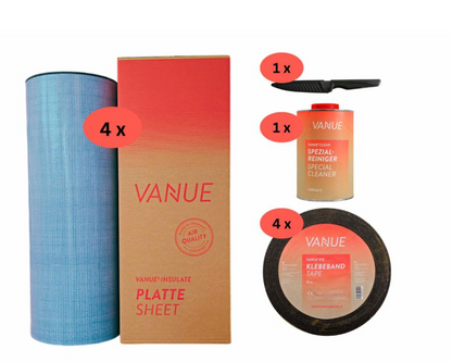 VANUE DIY SET verschiedene Größen - selbstklebende Dämmung 19mm + Dämmklebeband