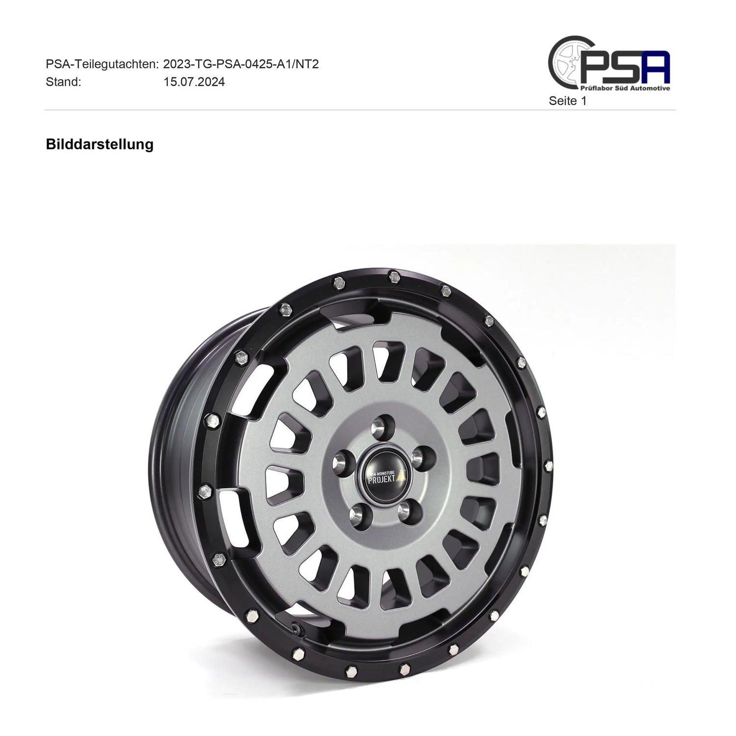Twin Project Monotube Offroad Felgen AT 8,5X18 schwarz SPRINTER Twin Monotube Projekt