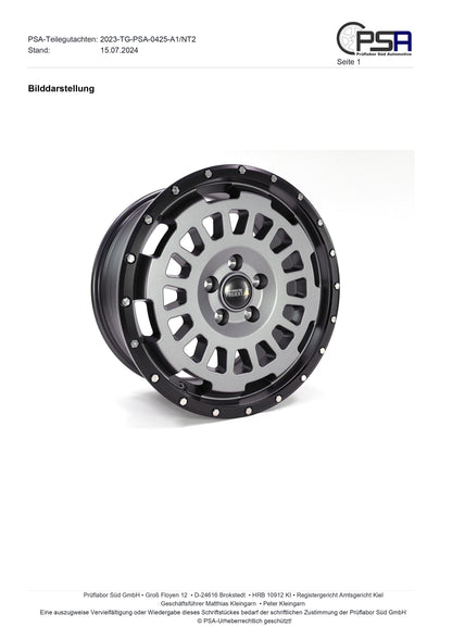 Twin Project Monotube Offroad Felgen AT 8,5X18 schwarz SPRINTER