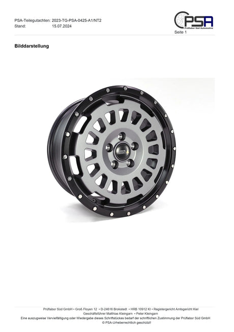 Twin Project Monotube Offroad Felgen AT 8,5X18 schwarz SPRINTER Twin Monotube Projekt