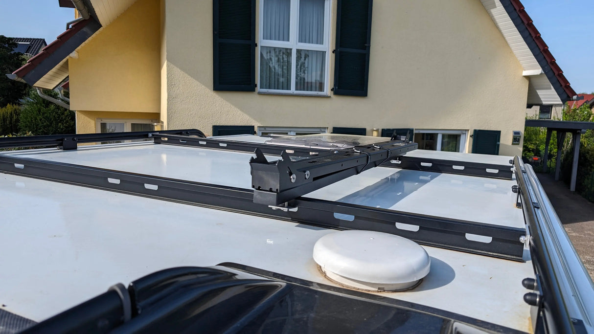 Hängemattenhalter für Dachträger - passt für Rolling Space, Rhino Rack, Frontrunner, SpaceMock, Nuten profil N8, Nutenschiene und andere Rolling Space