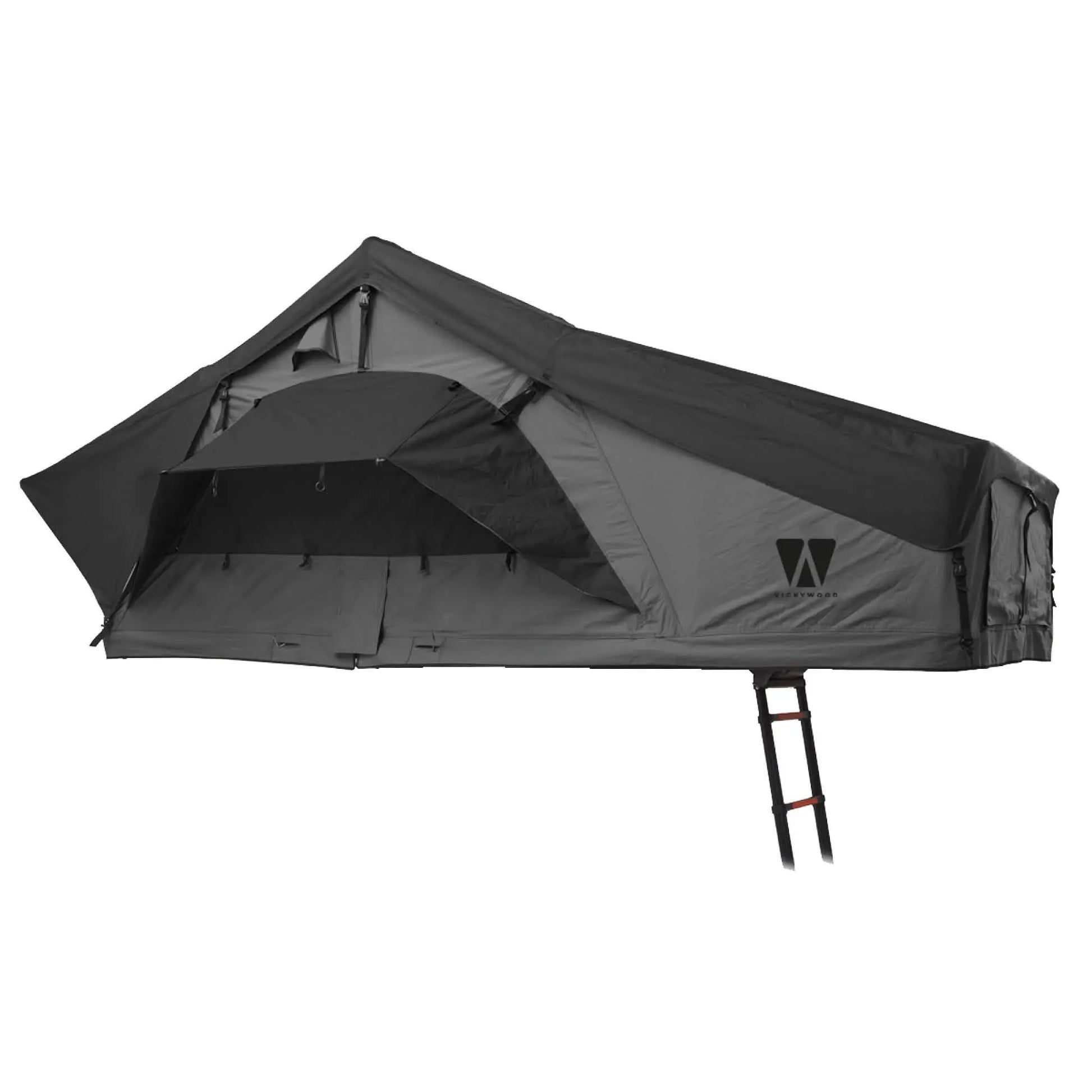 dachzelt 180 x 200 Dachzelt VickyWood BIG WILLOW 180 Gen.3 ECO Grau 180x240 Panoramafenster – CamperMacherei