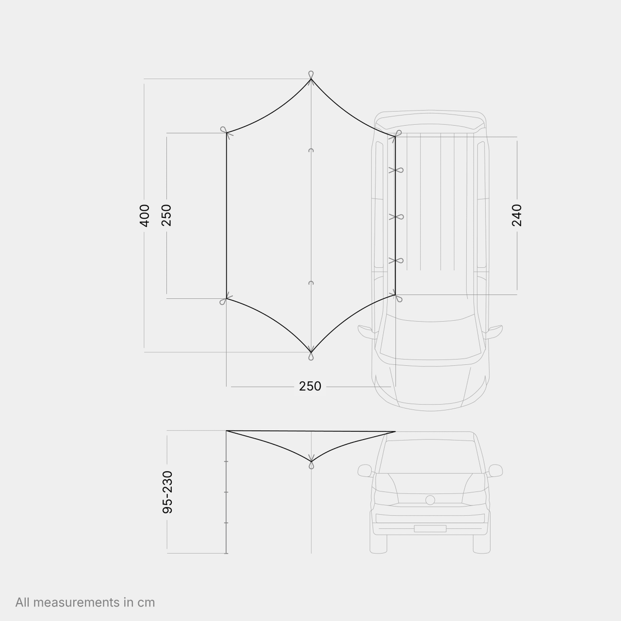 Motor Tarp Universal - Darkgrey