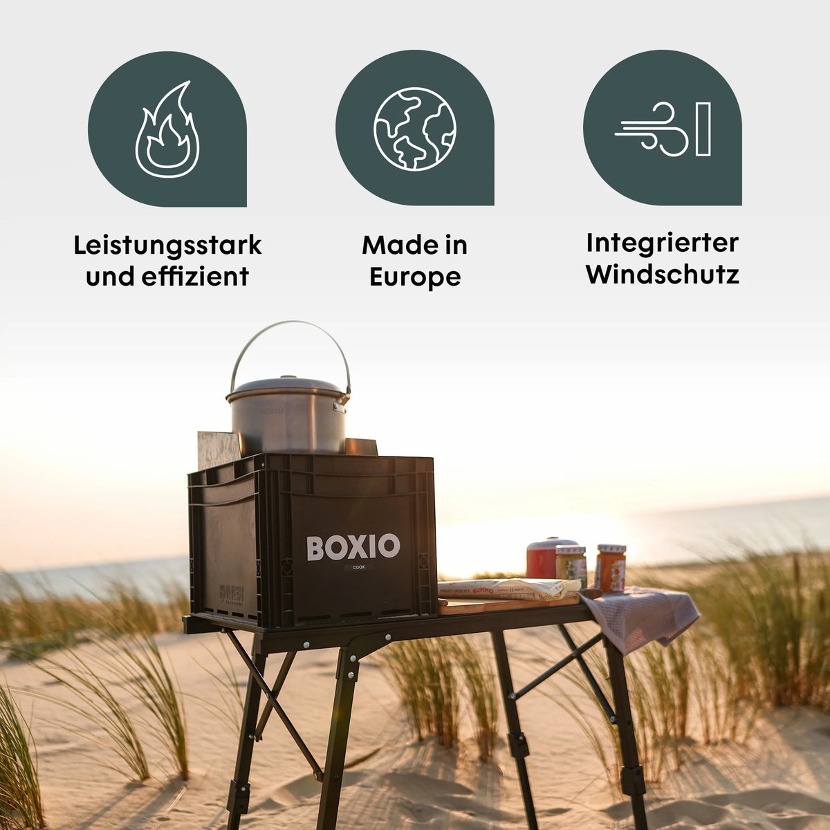 Boxio Cook - Mobile Kochstation im Euroboxformat