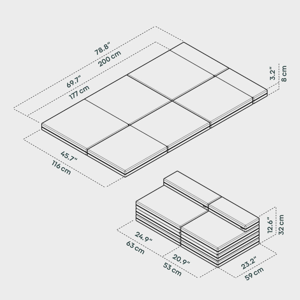 Boxio Rack Sleep Klappmatratze